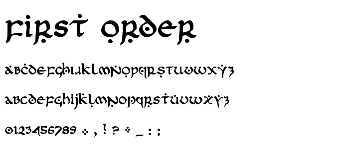 First Order font